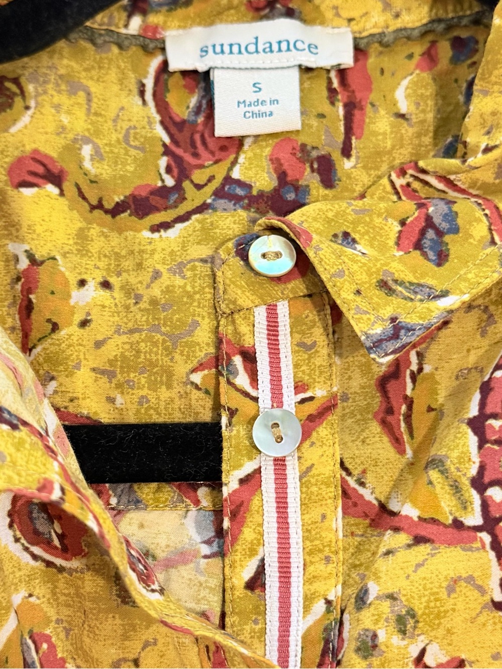 Sundance Yellow Paisley Button-Up Shirt - Picture 9 of 12